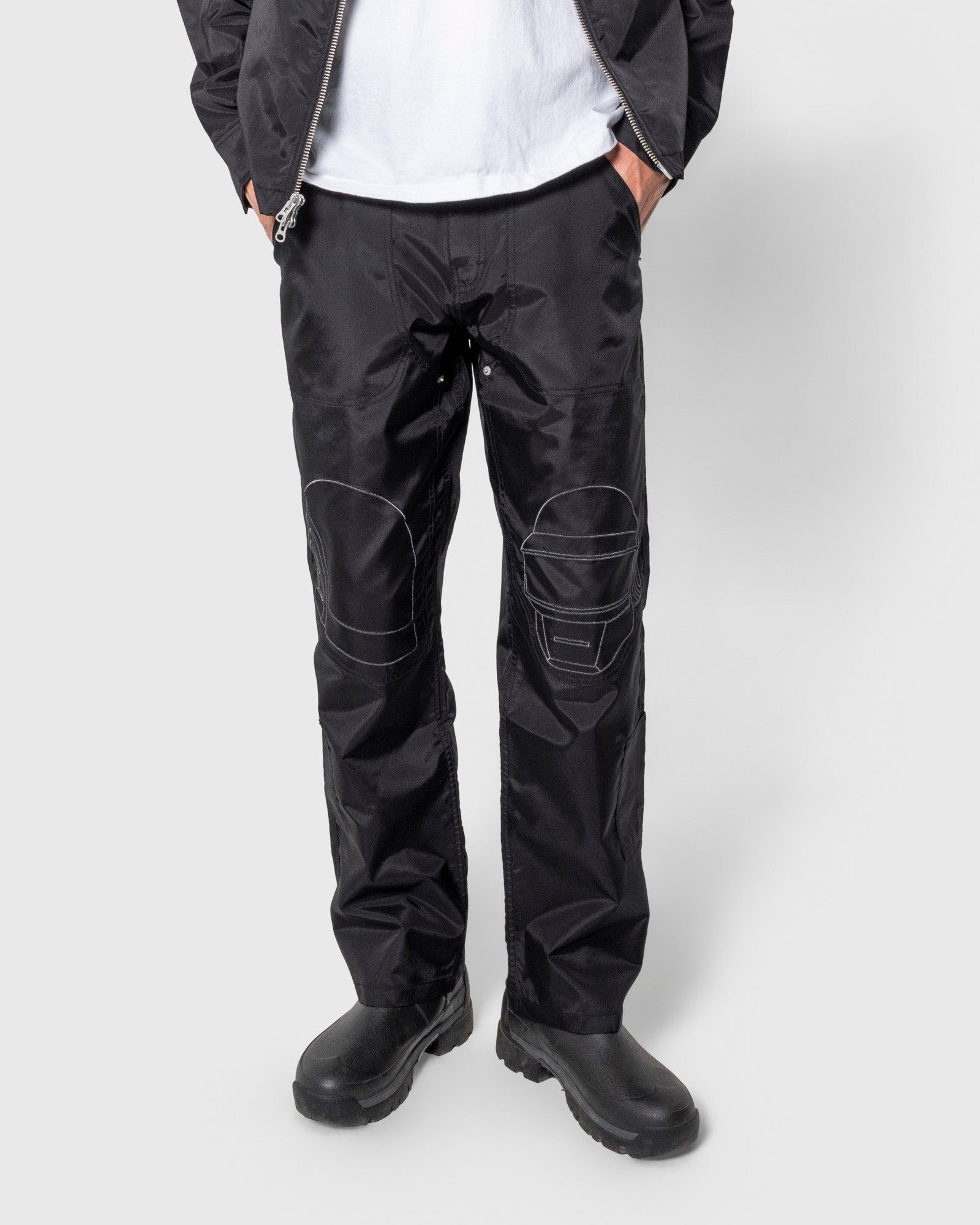 Pleasures Helmets Nylon Work Pants - Black - Crowdless