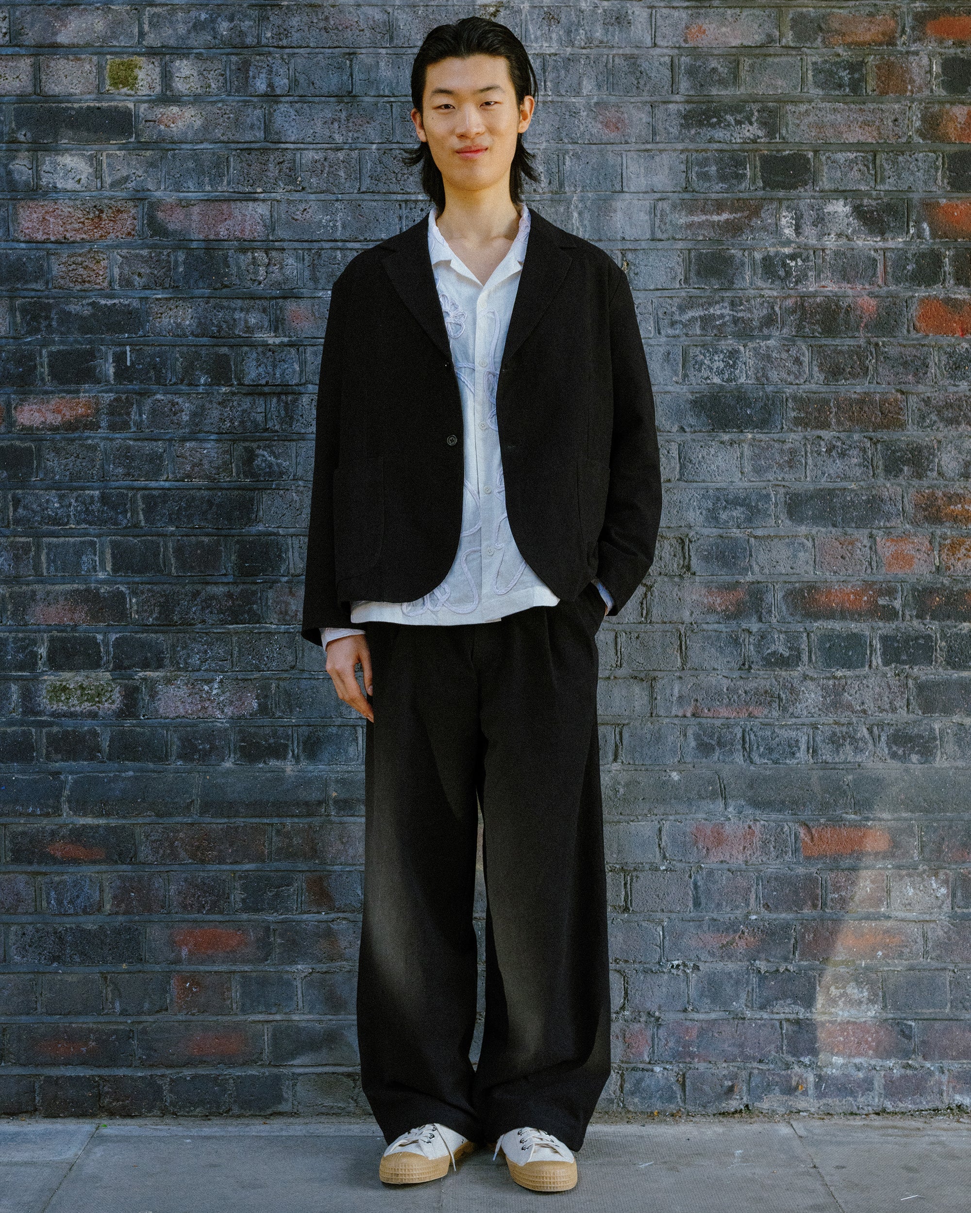 Story mfg Fenn Trousers - Black Slub - Crowdless