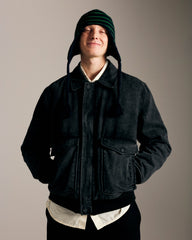 Pop Reversible Earflap Beanie - Navy/Juniper