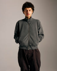 Pop Full Zip Sweat - Washed Black