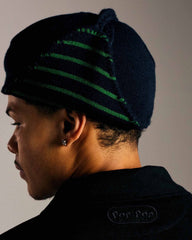 Pop Reversible Earflap Beanie - Navy/Juniper