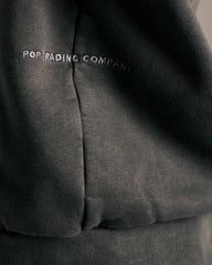 Pop Full Zip Sweat - Washed Black