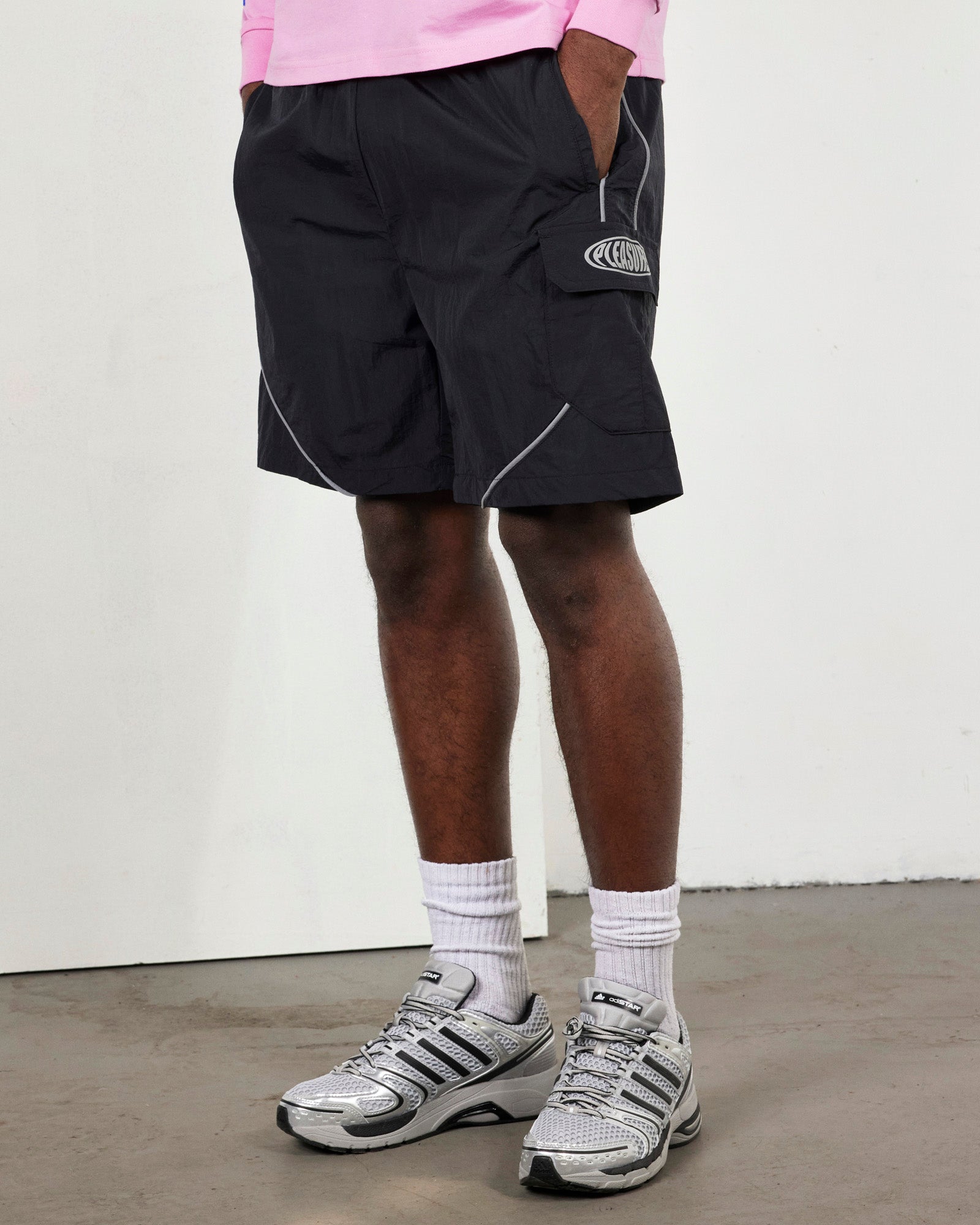 Pleasures Protection Active Shorts - Black - Crowdless