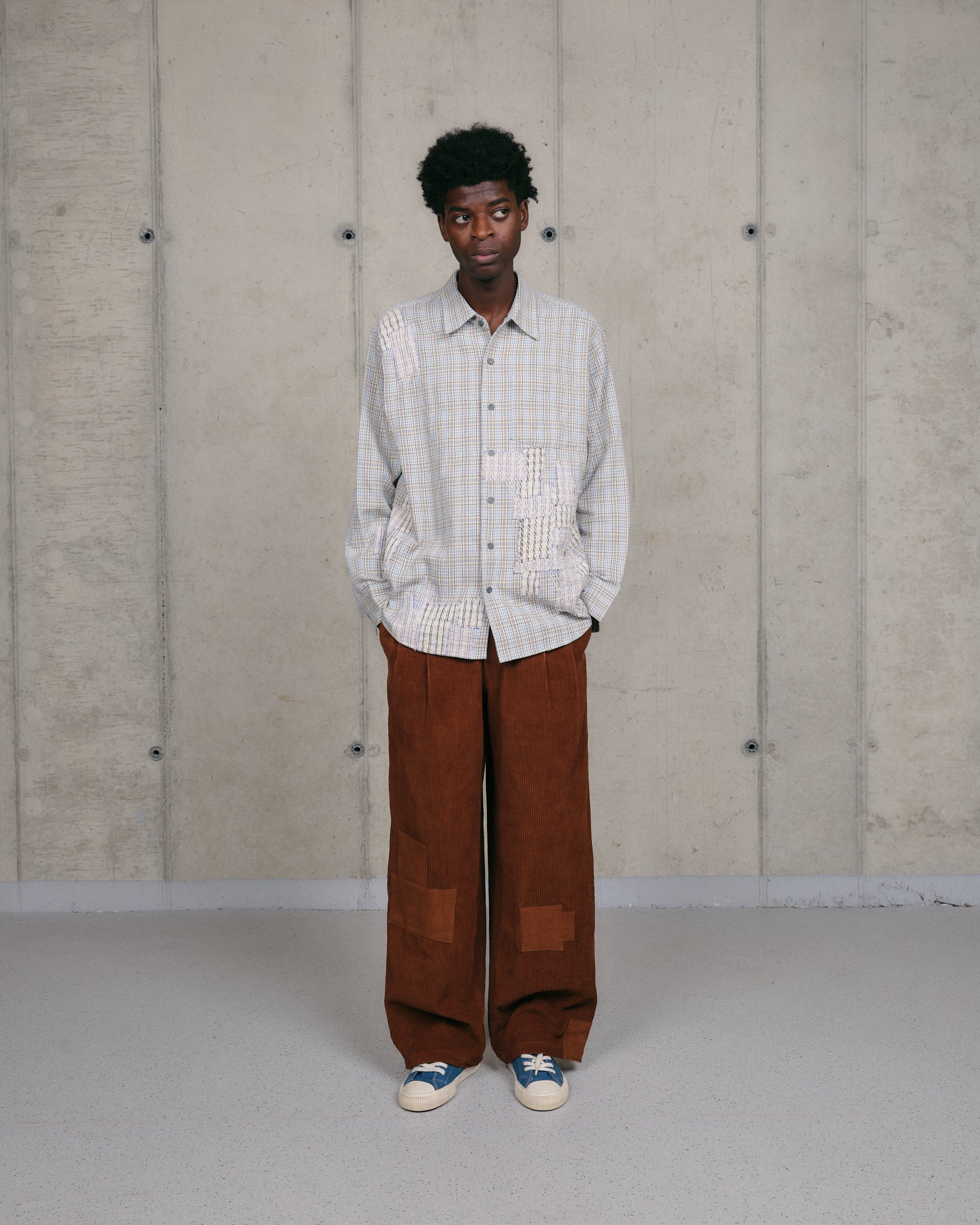 Story mfg Plane Shirt - Scrap Patchwork - Crowdless