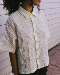 Brain Dead Twisted Piping Shirt - Natural - Crowdless