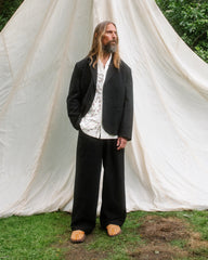 Story mfg Fenn Trousers - Black Slub - Crowdless