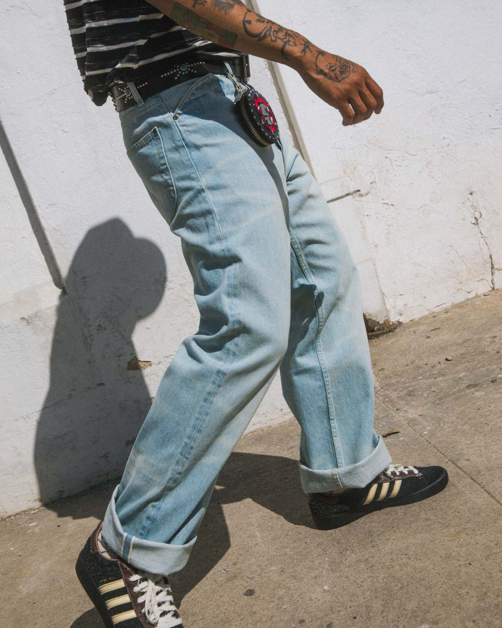 Brain Dead Type 00 15OZ Selvedge Denim Pant - Light Washed Indigo - Crowdless