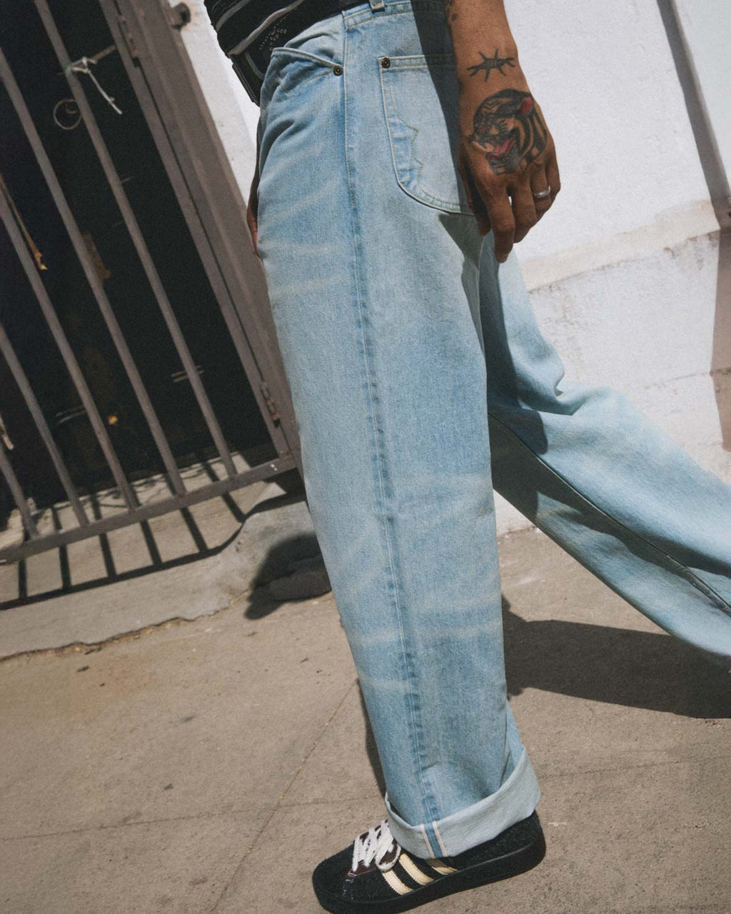 Brain Dead Type 00 15OZ Selvedge Denim Pant - Light Washed Indigo - Crowdless