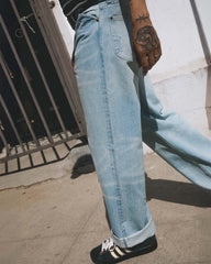 Brain Dead Type 00 15OZ Selvedge Denim Pant - Light Washed Indigo - Crowdless