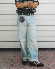 Brain Dead Type 00 15OZ Selvedge Denim Pant - Light Washed Indigo - Crowdless