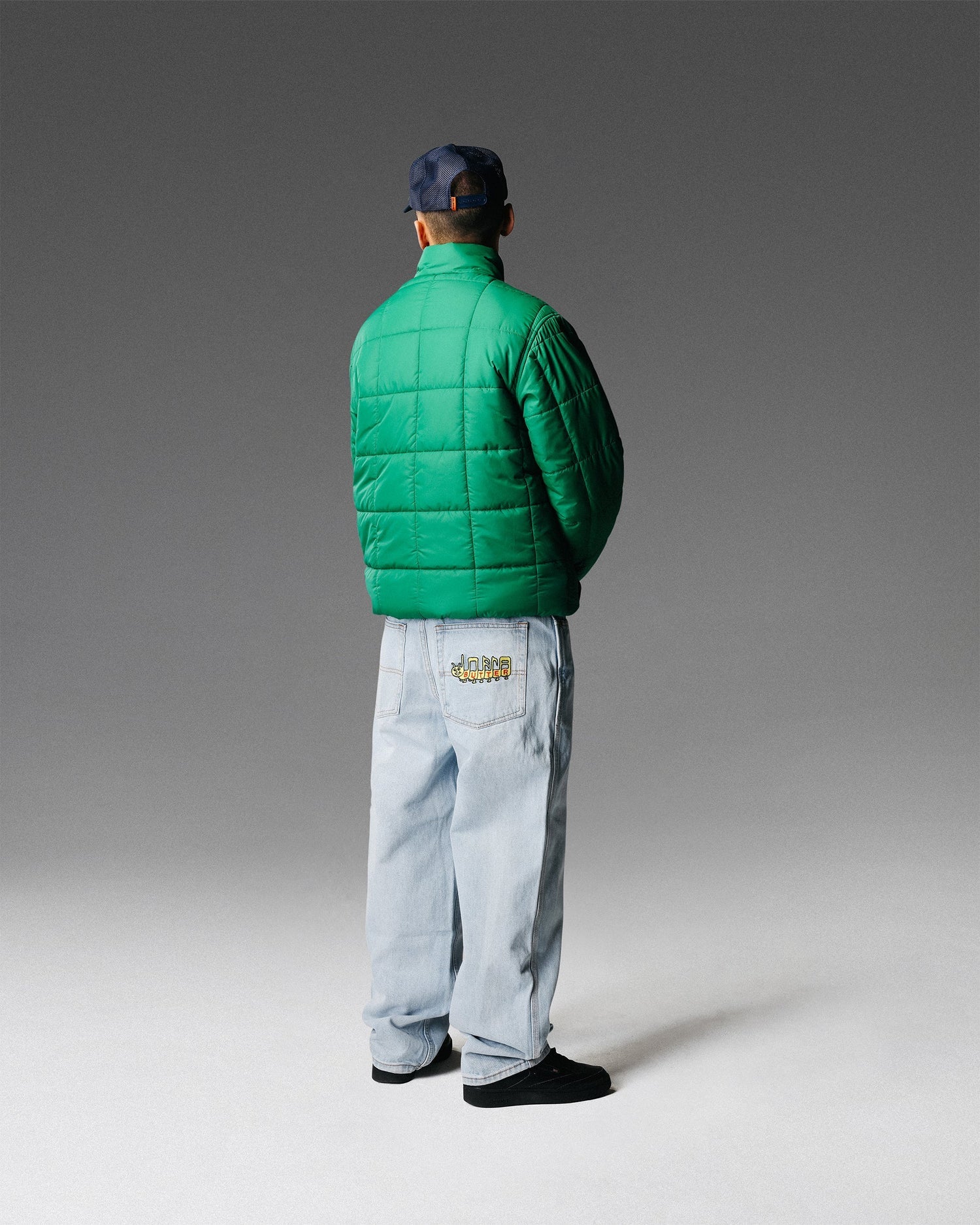 Butter Goods Grid Puffer Jacket - Green - Crowdless