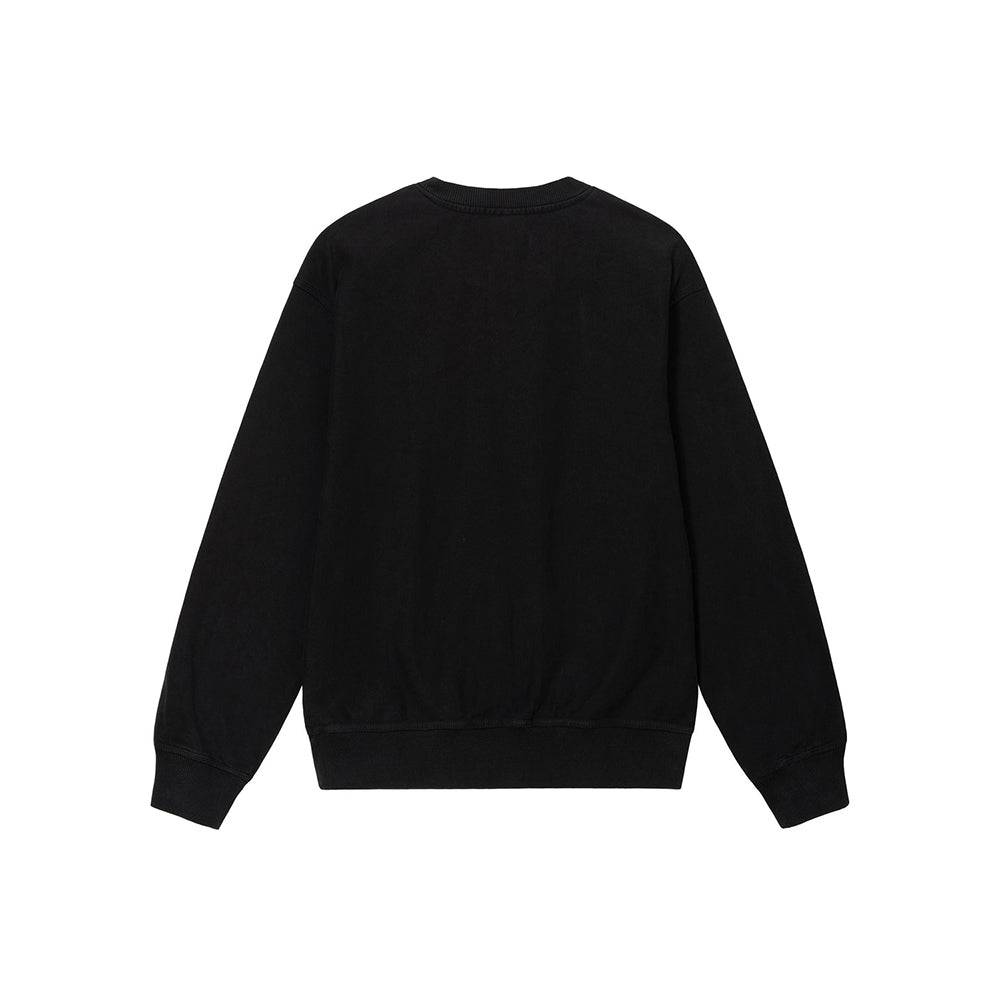 Stüssy Glamour Pigment Dyed Crew - Black - Crowdless