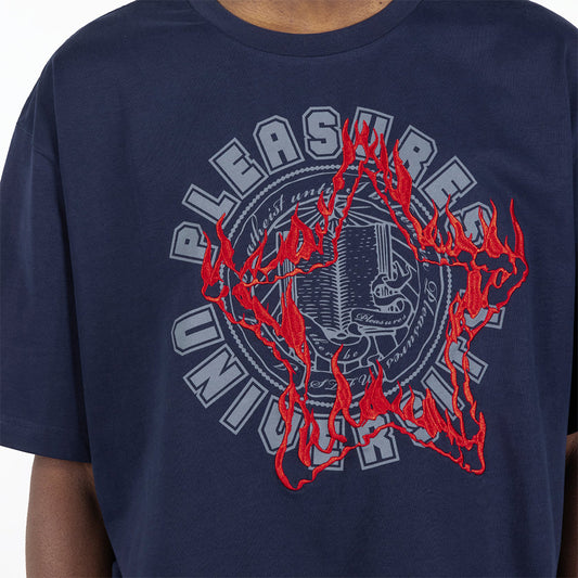 Pleasures University Heavyweight Shirt - Navy - Crowdless