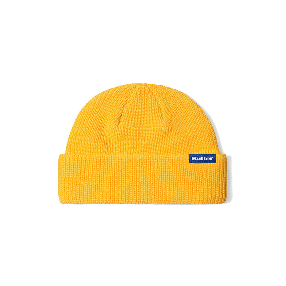 Butter Goods Wharfie Beanie - Yellow - Crowdless