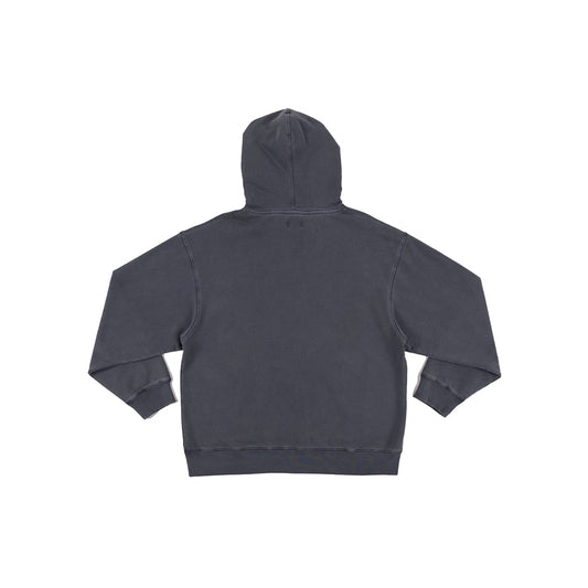 Basic Washed Boxy Hooded Sweater - Odyssey Gray