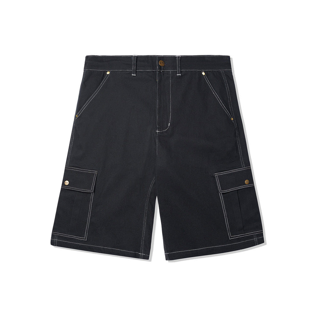 Butter Goods Baggy Cargo Shorts - Black - Crowdless