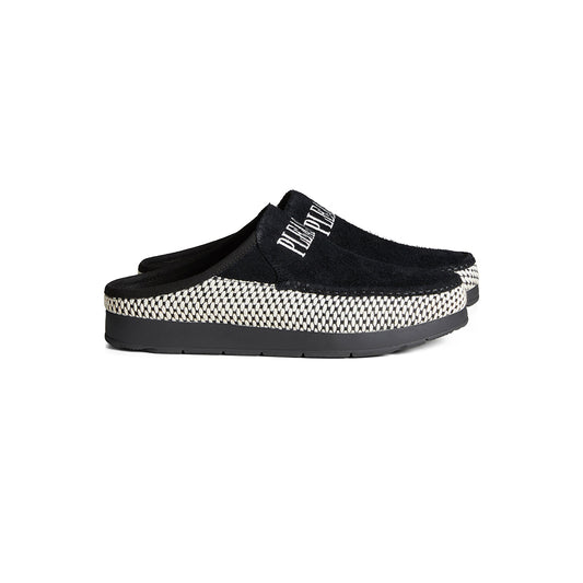 Pleasures Moc-Sider Mule - Black - Crowdless