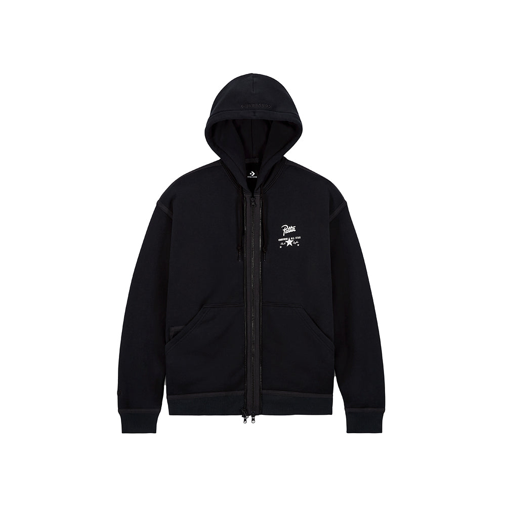 Converse Converse x Patta Four-Leaf Clover Utility Fleece Hoodie - Black - Crowdless