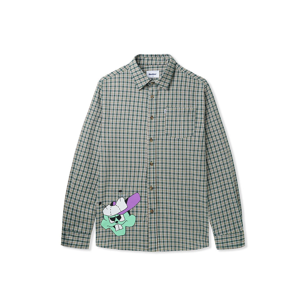 Bug Out Plaid Shirt - Forest Green