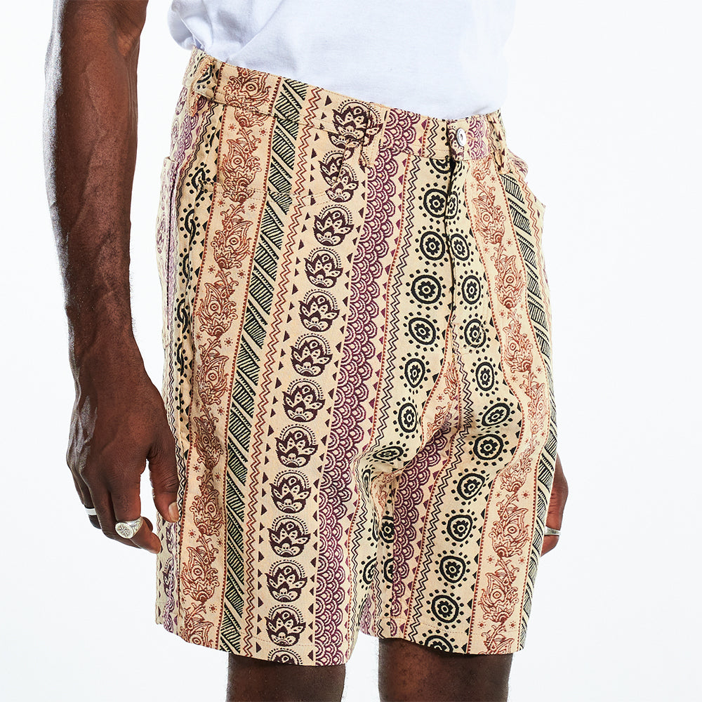 Pleasures Orbit Shorts - Tan - Crowdless