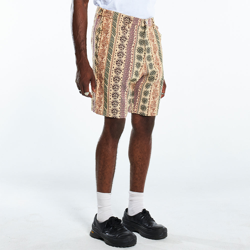 Pleasures Orbit Shorts - Tan - Crowdless