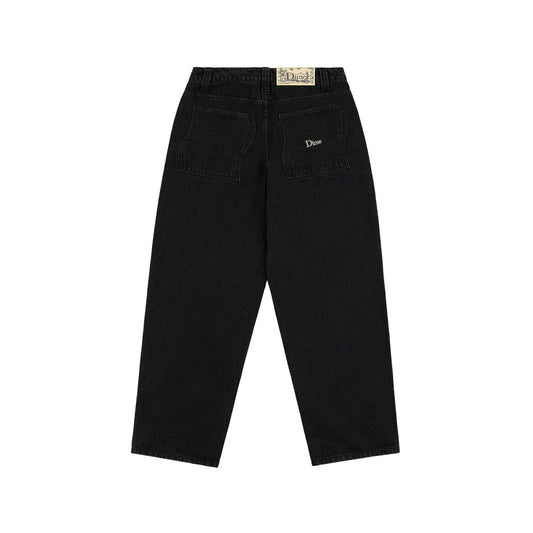 Dime Baggy Denim Pants - Washed Black - Crowdless