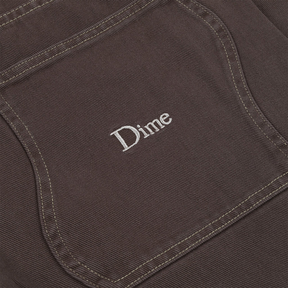 Dime Baggy Denim Pants - Brown Washed - Crowdless