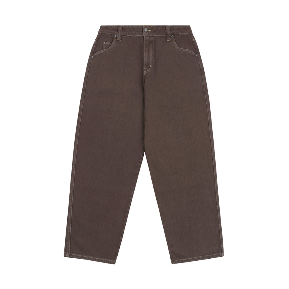 Dime Baggy Denim Pants - Brown Washed - Crowdless