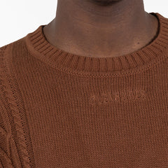 Charlie Mock Neck Knit Shirt - Brown
