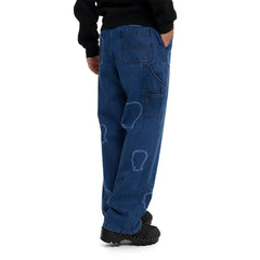 Brain Dead Logohead Denim Double Knee Utility Pant - Indigo - Crowdless