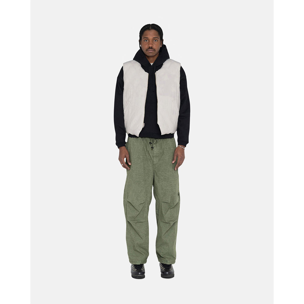 Stüssy Reversible Quilted Vest - Cream - Crowdless