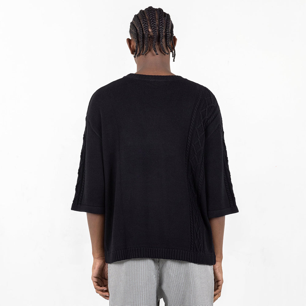 Pleasures Charlie Mock Neck Knit Shirt - Black - Crowdless