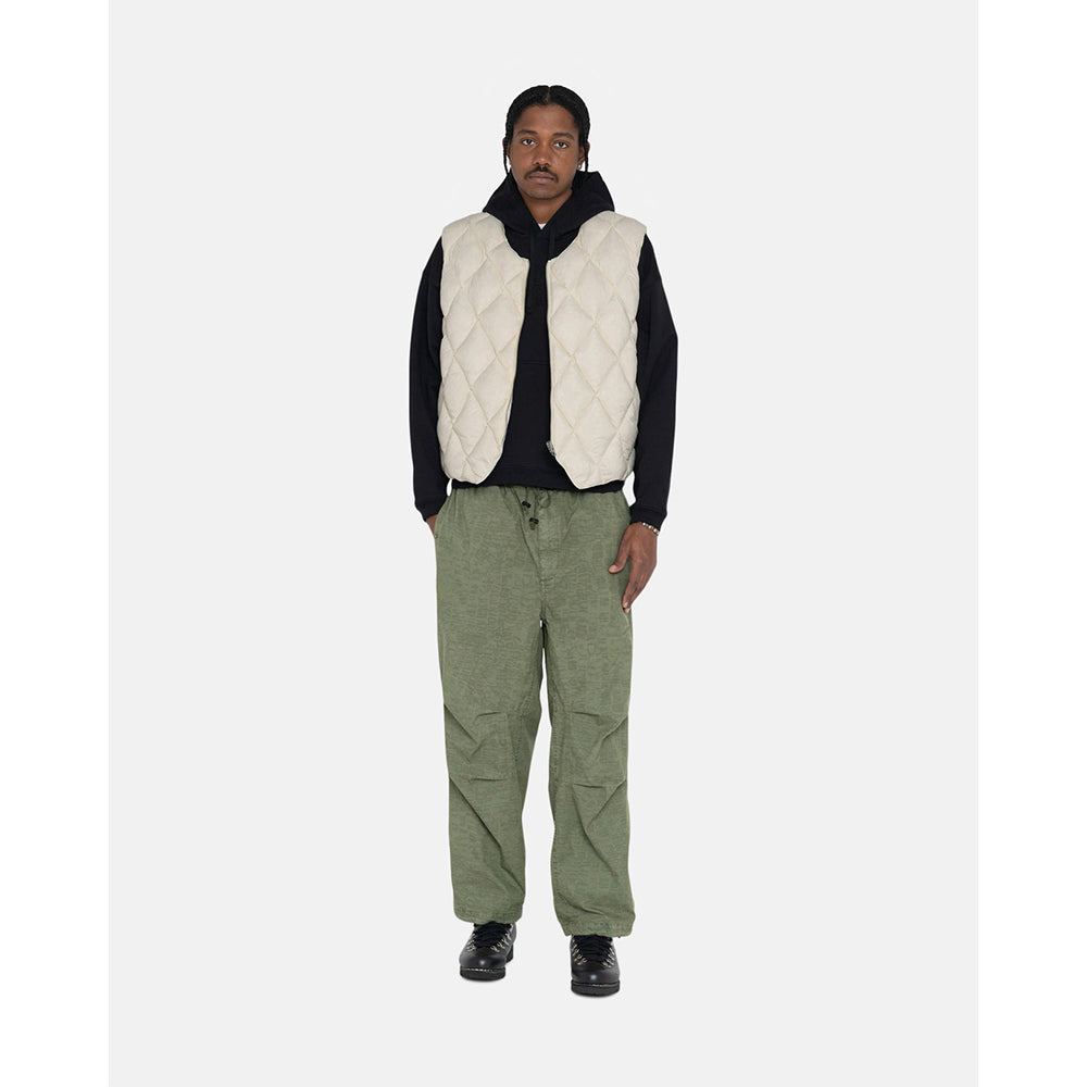 Stüssy Reversible Quilted Vest - Cream - Crowdless