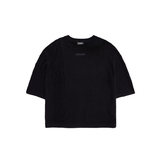 Charlie Mock Neck Knit Shirt - Black