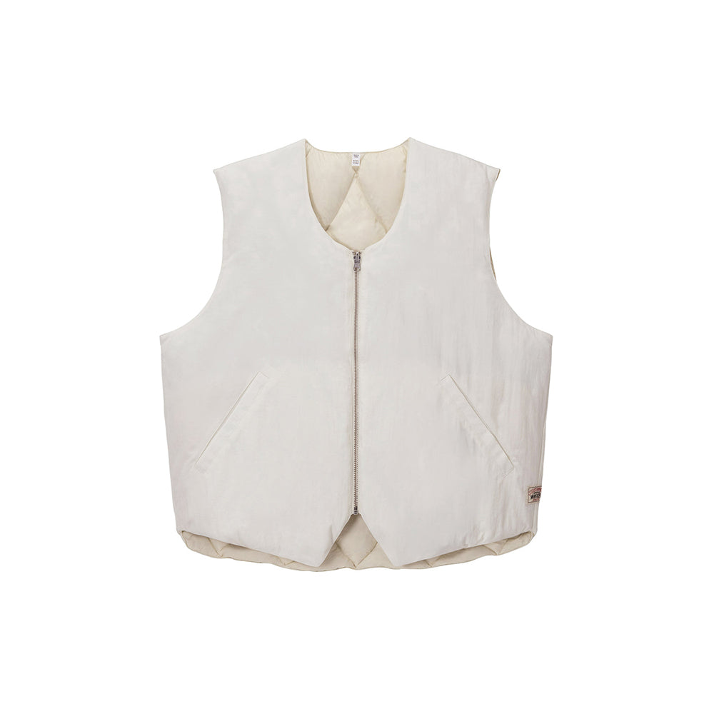 Stüssy Reversible Quilted Vest - Cream - Crowdless