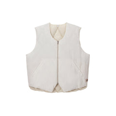 Reversible Quilted Vest - Cream