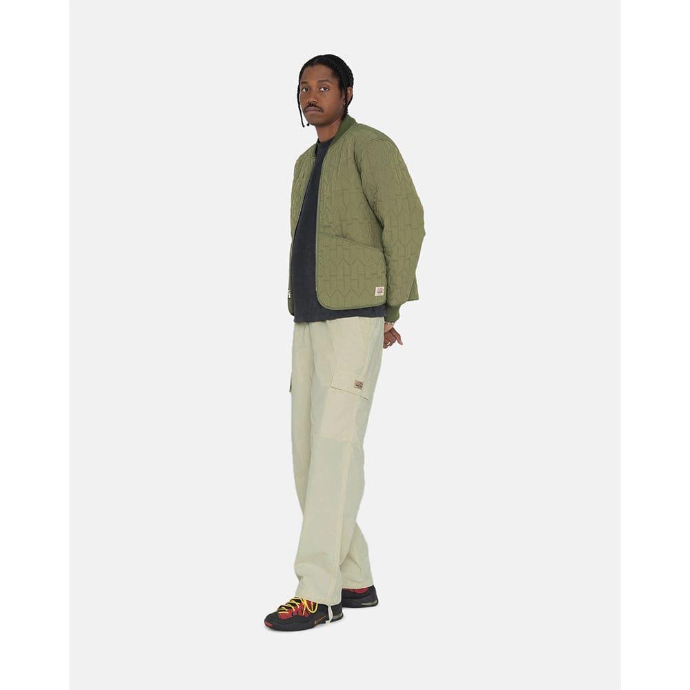 Stüssy S Quilted Liner Jacket - Olive - Crowdless