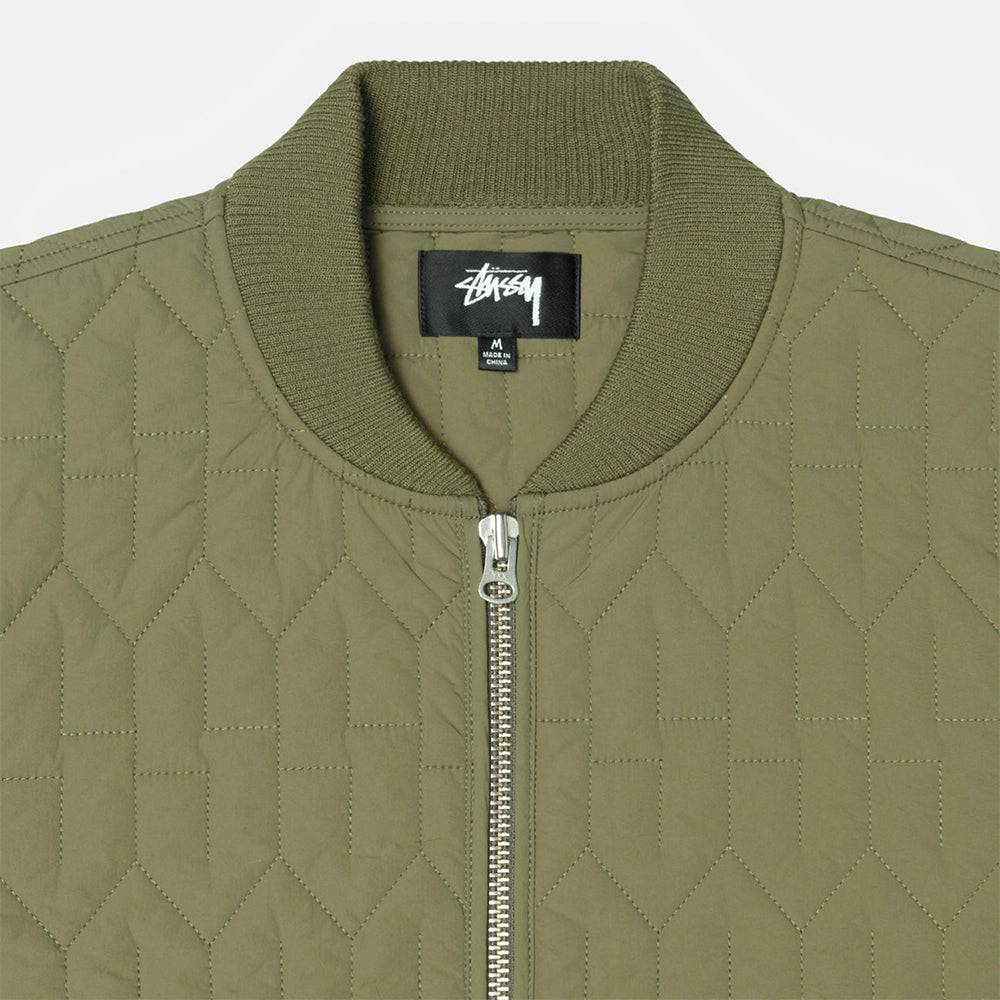 Stüssy S Quilted Liner Jacket - Olive - Crowdless