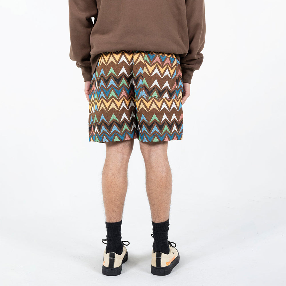 Pleasures Basket Woven Shorts - Multi/Brown - Crowdless