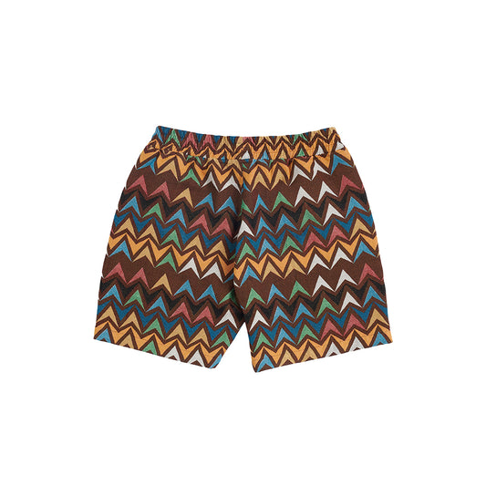 Basket Woven Shorts - Multi/Brown