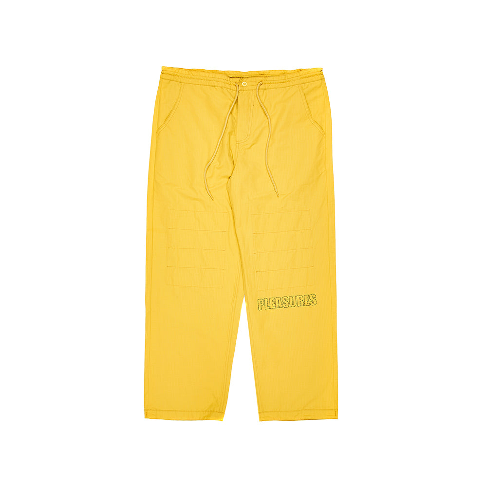 Pleasures Blitz Karate Pant - Mustard - Crowdless