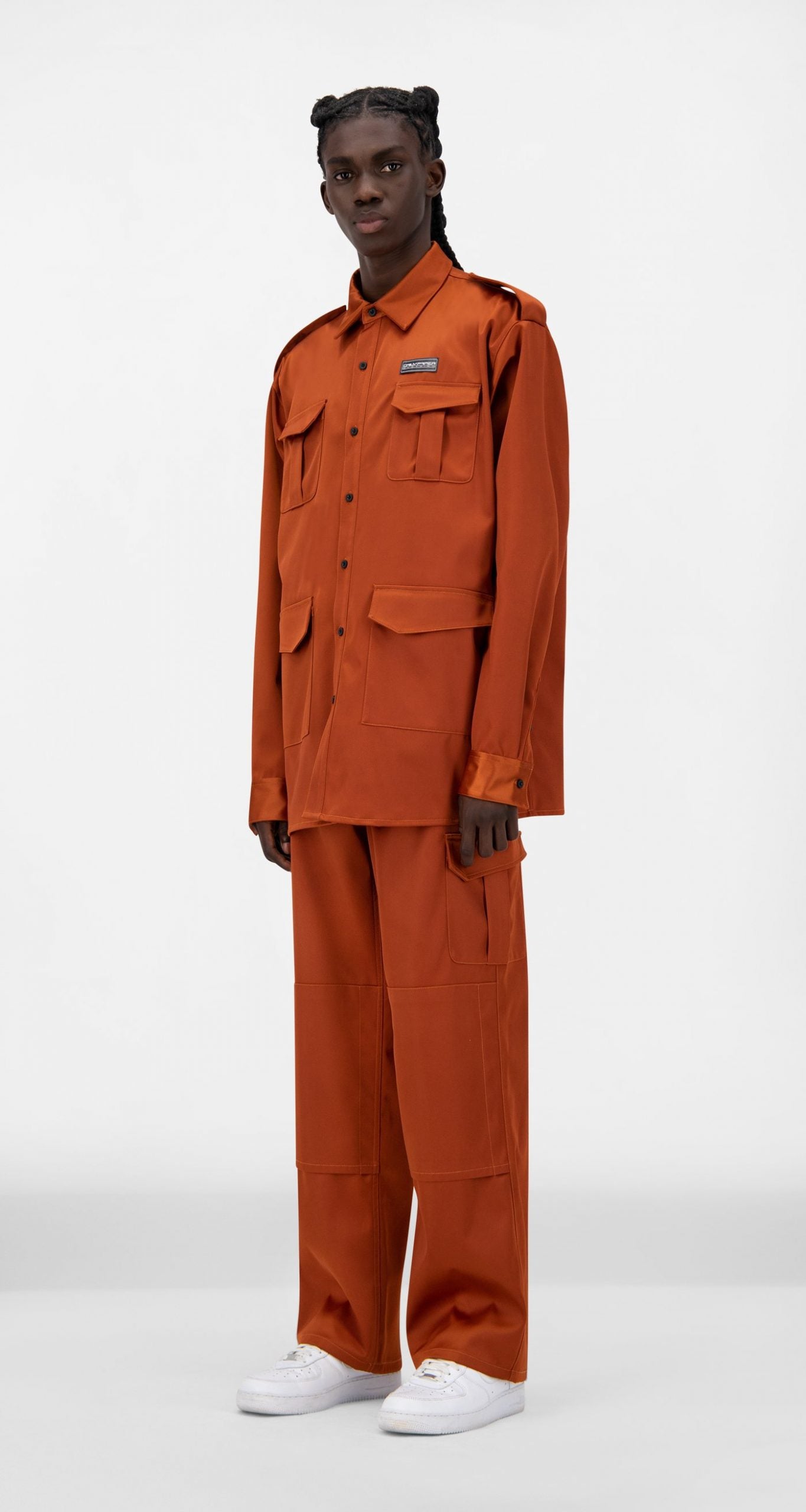 Daily Paper Jefac Satin Pants - Rust - Crowdless