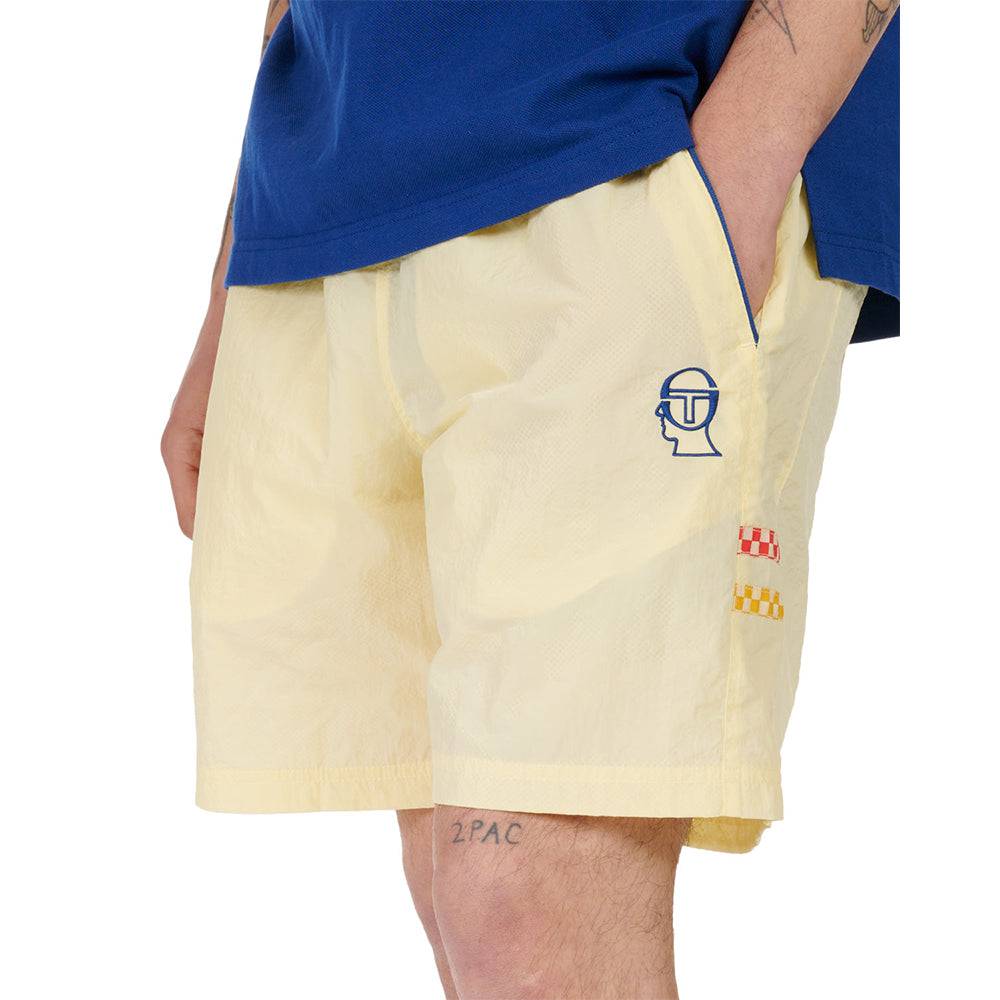 Brain Dead Sergio Tacchini Shorts - Pastel Yellow - Crowdless