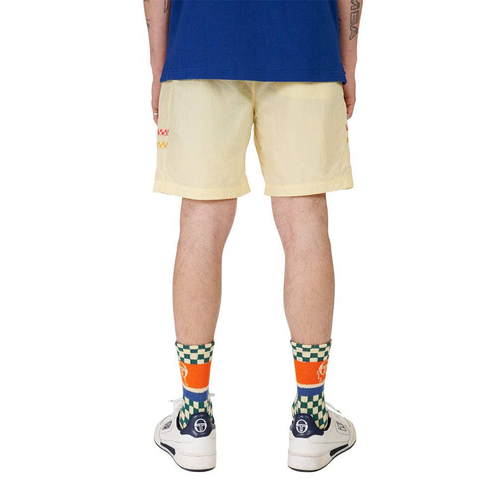 Brain Dead Sergio Tacchini Shorts - Pastel Yellow - Crowdless