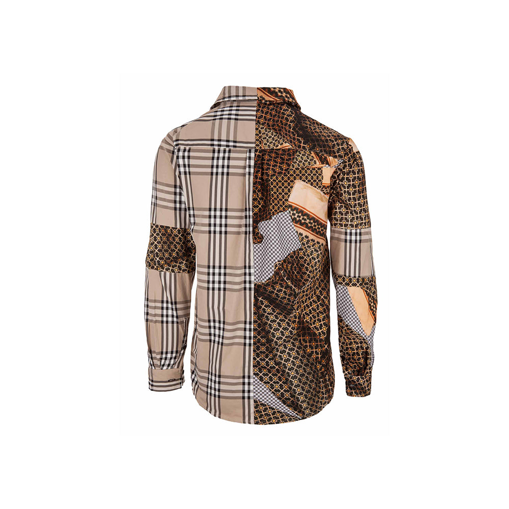 Andrea Crews Half Check LS Shirt - Multi - Crowdless